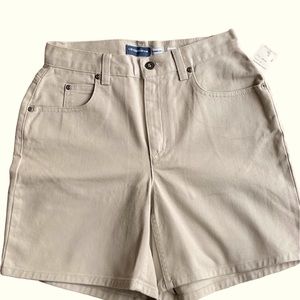 Liz Claiborne Taupe Classic Fit Size 4 Cotton Denim Shorts NWT
